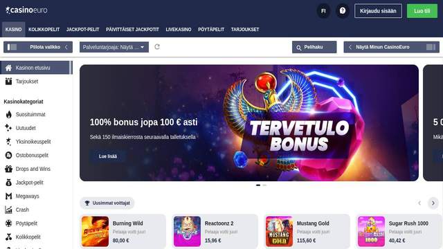CasinoEuro casino screenshot